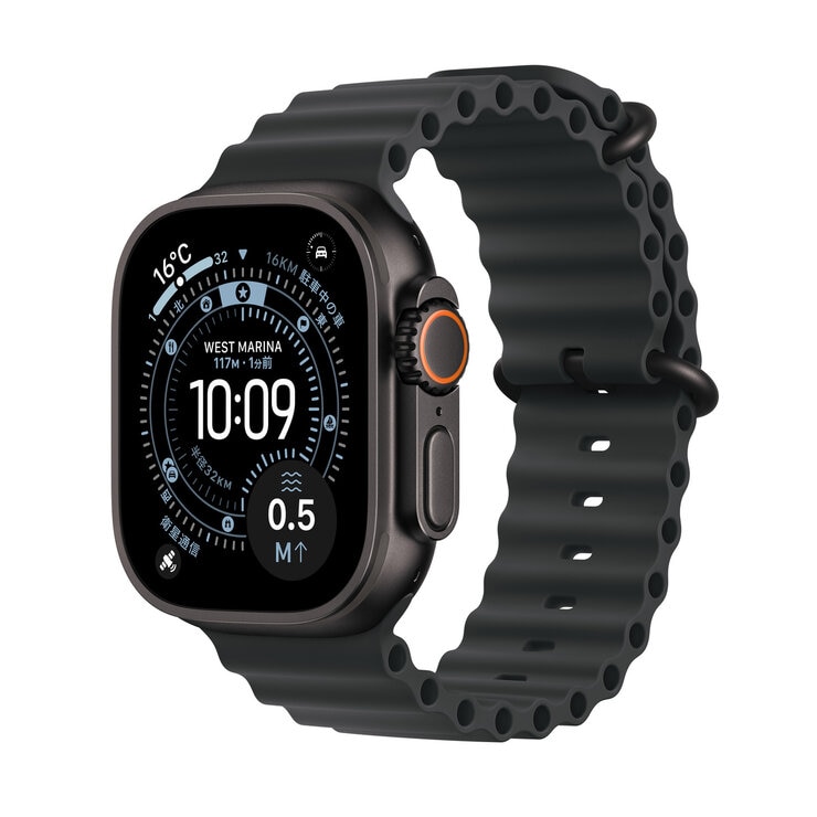 Apple Watch Ultra 3 Cellular 49mmブラックチタニウムケースとブラックオーシャンバンド Apple Watch Ultra 3 Cellular 49mmブラックチタニウムケースとブラックオーシャンバンド