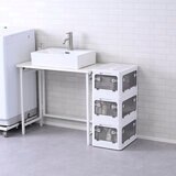 YAMAZEN コンテナフルオープンボックスS 3個組 ホワイト