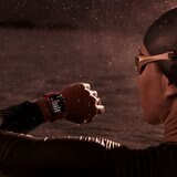 Apple Watch Series 9（GPS + Cellularモデル）- 45mmシルバーステンレススチールケースとストームブルースポーツバンド - S/M