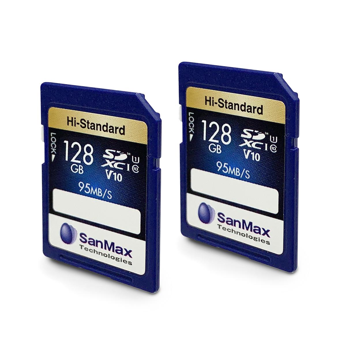 SanMax SDXCカード 128GB V10 2個パック
