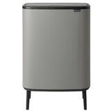 ブラバンシア BoタッチビンHi 2x30L   タッチ式ごみ箱 2分別(脚つき)  ミネラルコンクリートグレー  130663