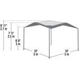 Shelterlogic Pacifica キャノピーガゼボ 10x10フィート (3x3m)