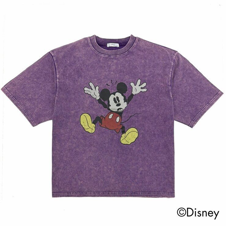 ミッキーマウス メンズ 半袖 Tシャツ パープル M ミッキーマウス メンズ 半袖 Tシャツ パープル M
