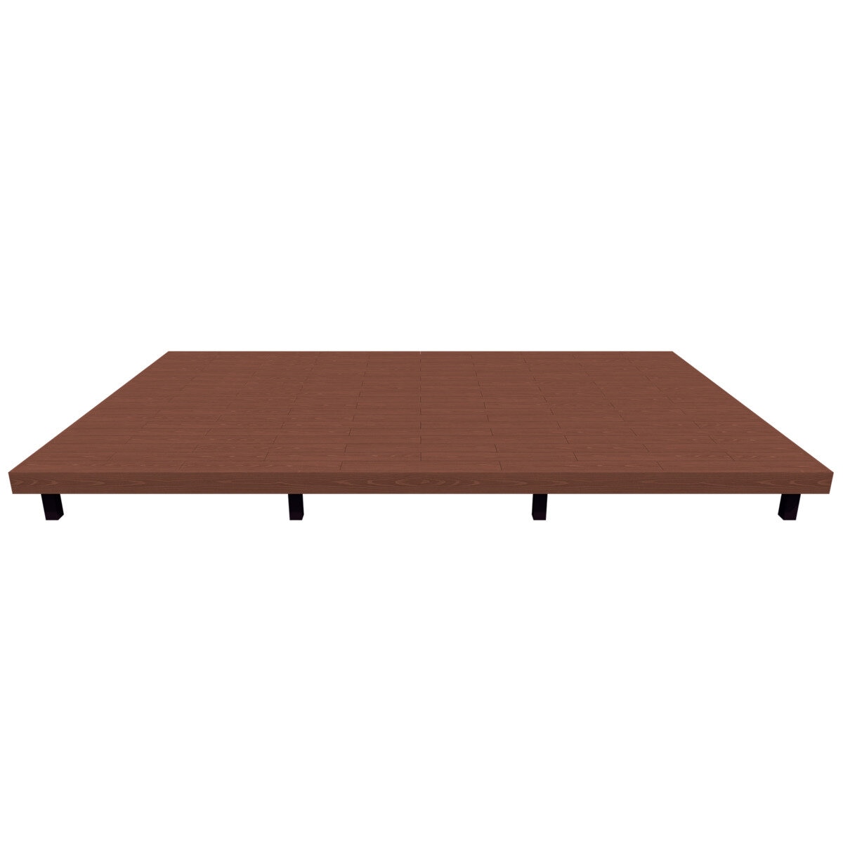 MINO 彩木 ガーデンデッキ セット W5068 x D3029 mm　ウォールナット　高さ500～600mm