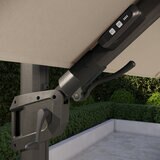 シーズンズセントリー 10フィート (3m) スクエア LED付 カンチレバー式 パラソル 可動式ベース付