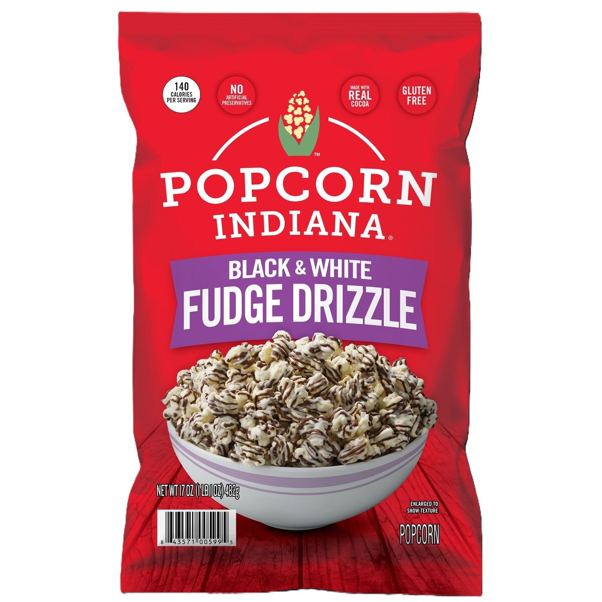 ポップコーン インディアナ ブラック & ホワイト チョコがけポップコーン 482g