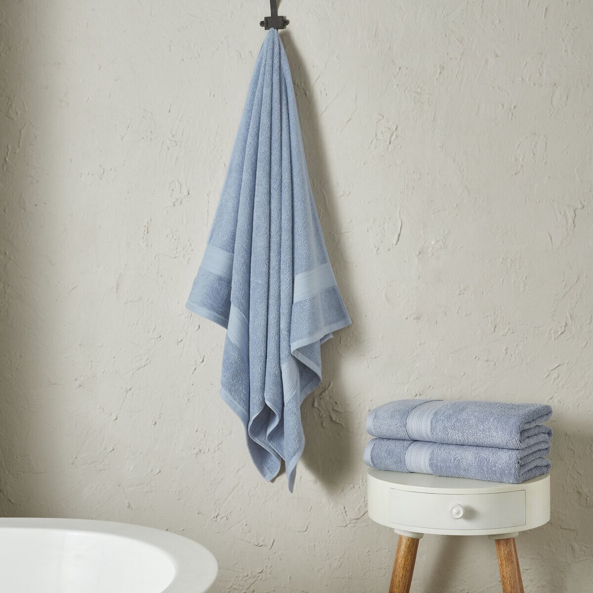 エアーリッチ バスタオル 2枚セット ゼンブルー