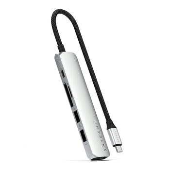 Satechi 6-in1 USB-C スリムマルチポートアダプター シルバー