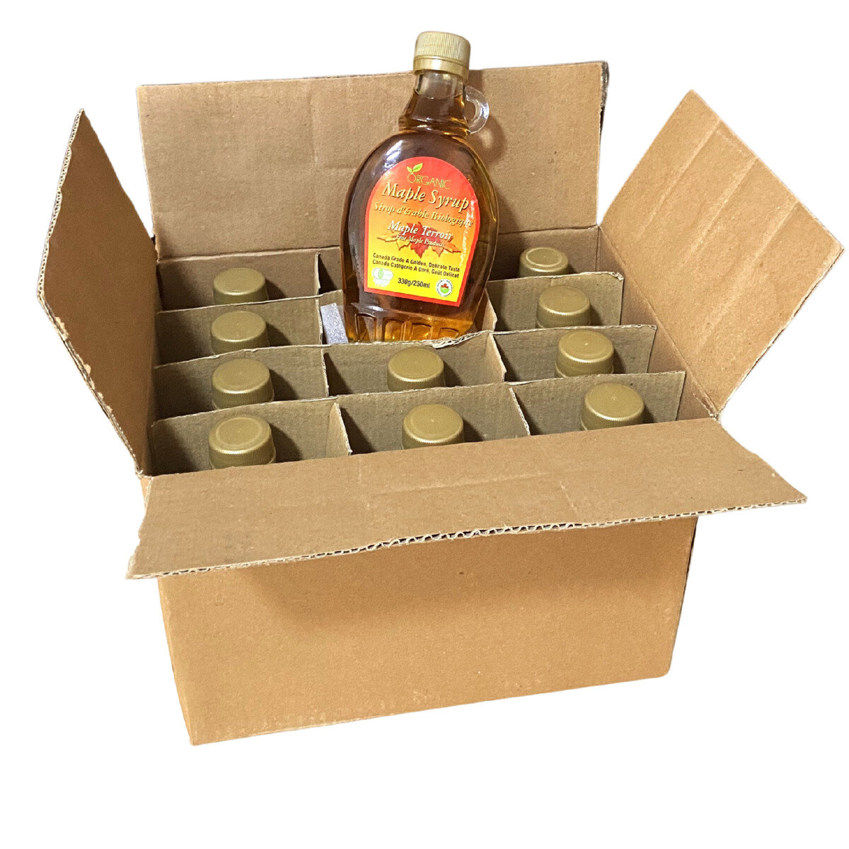 メープルテルワー オーガニックメープルシロップ ゴールデンデリケート330g x 12瓶