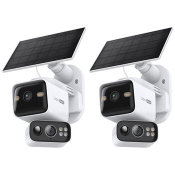 TP-Link ソーラー給電 パンチルト セキュリティカメラ C645D KIT２個セット 防犯カメラ 360°首振り 屋外 工事不要 2K 300万画素 AI検知 フルカラー IP65 双方向通話