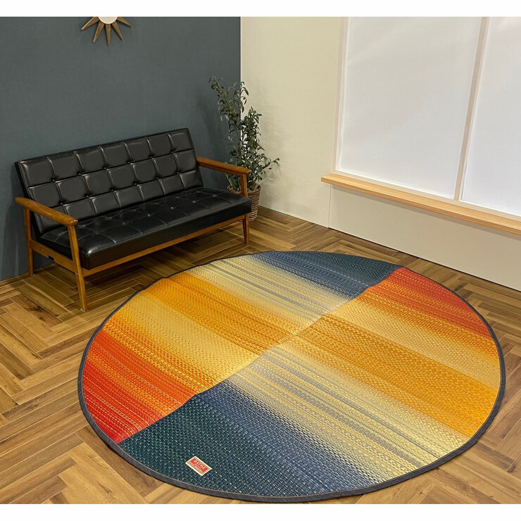 国産い草ラグ Fジョイ 190X210cm 楕円形 国産い草ラグ Fジョイ 190X210cm 楕円形