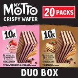 マイモット クリスピーウエハースデュオ ティラミス ストロベリー 20パック マイモット クリスピーウエハースデュオ ティラミス ストロベリー 20パック