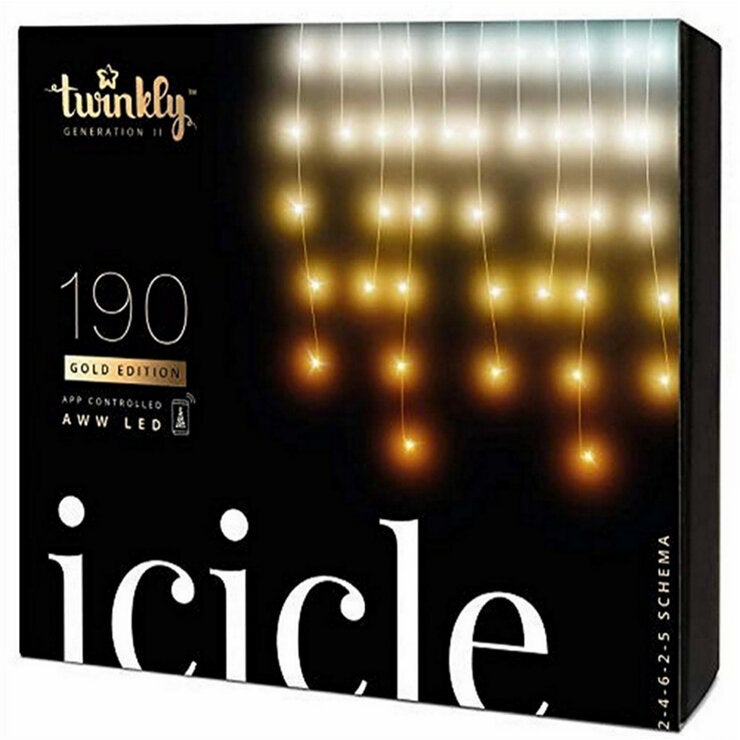 Twinkly(トゥインクリー) アイシクル 190LED スマートデコレーションライト AWW LED Twinkly(トゥインクリー) アイシクル 190LED スマートデコレーションライト AWW LED