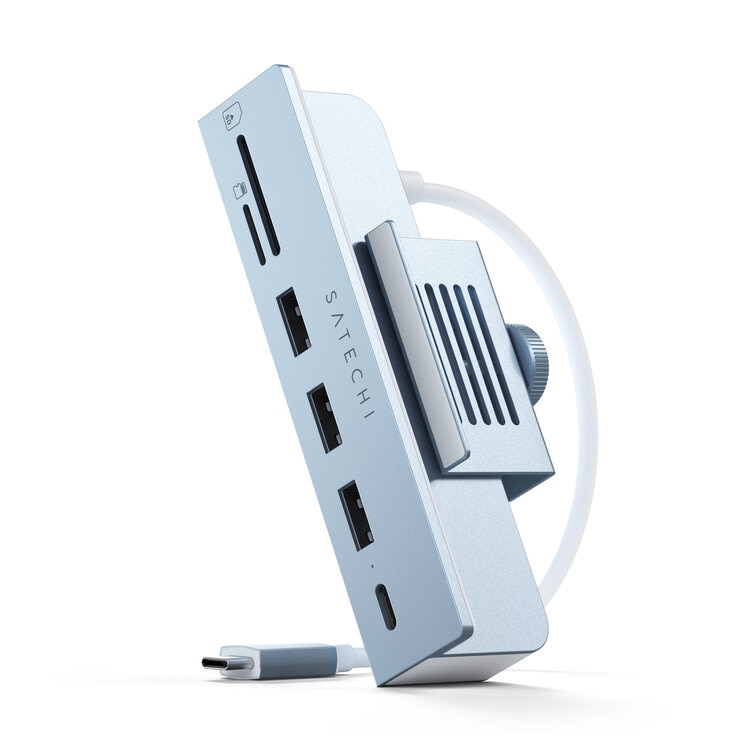 Satechi USB-C iMac 24インチ用クランプハブ ブルー Satechi USB-C iMac 24インチ用クランプハブ ブルー