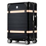 ランツォ スーツケース バイキング 24インチ 47L ブラック X ベージュ