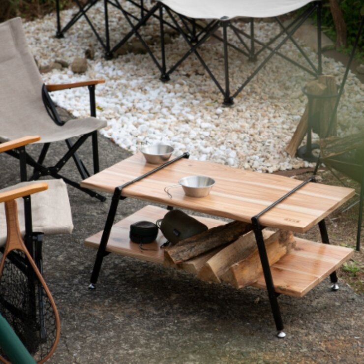 鎌倉天幕 アウトドアテーブル GL TABLE 800 KTM-T80 天然木使用