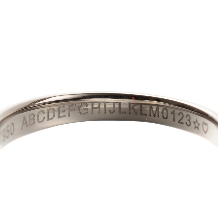 プラチナ 950 マリッジリング エスポワール 3.5mm 幅 日本サイズ:17号 刻印あり