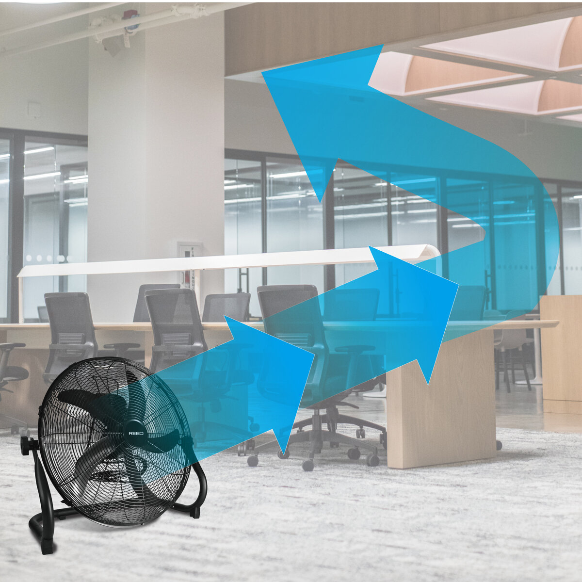 ReeD 45cm フロアファン RD-YF451-BK ReeD 45cm フロアファン RD-YF451-BK