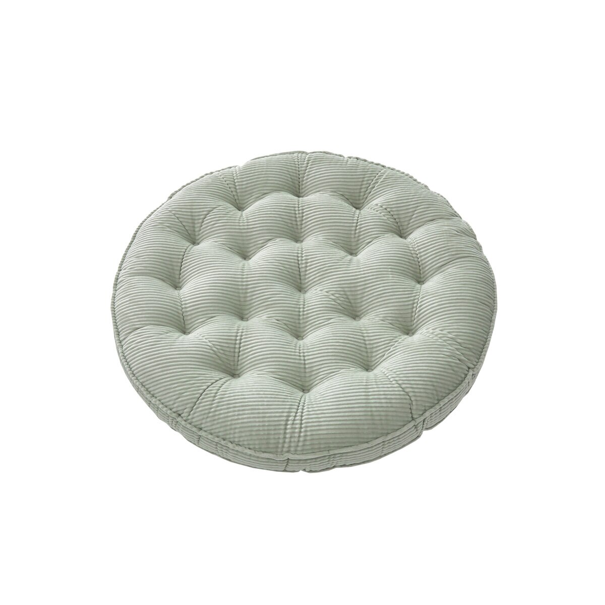 コーデュロイ フロアクッション 76cm x 76cm　デザートセージ