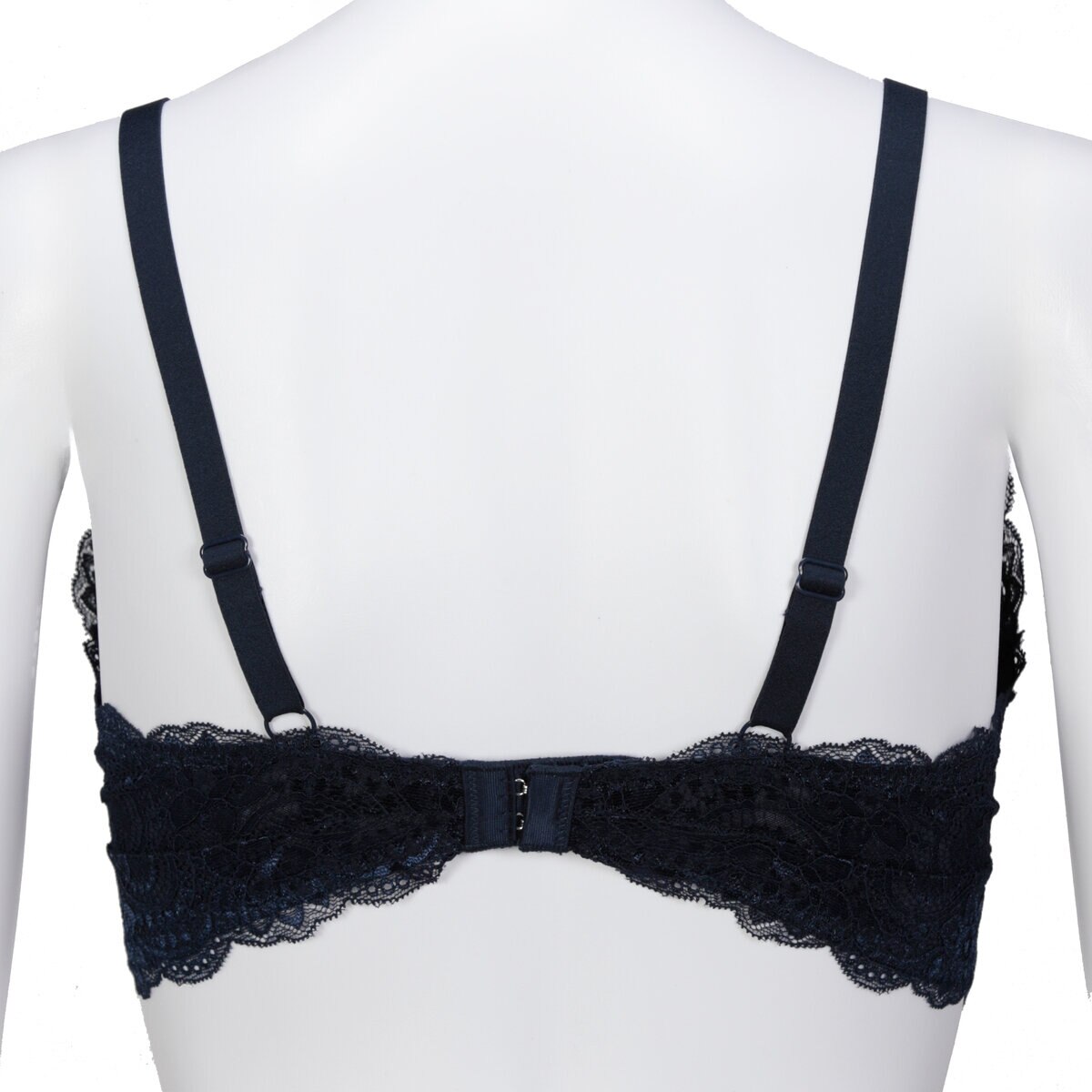 アツギ ワイヤレス レースブラ モカ/ネイビーXL