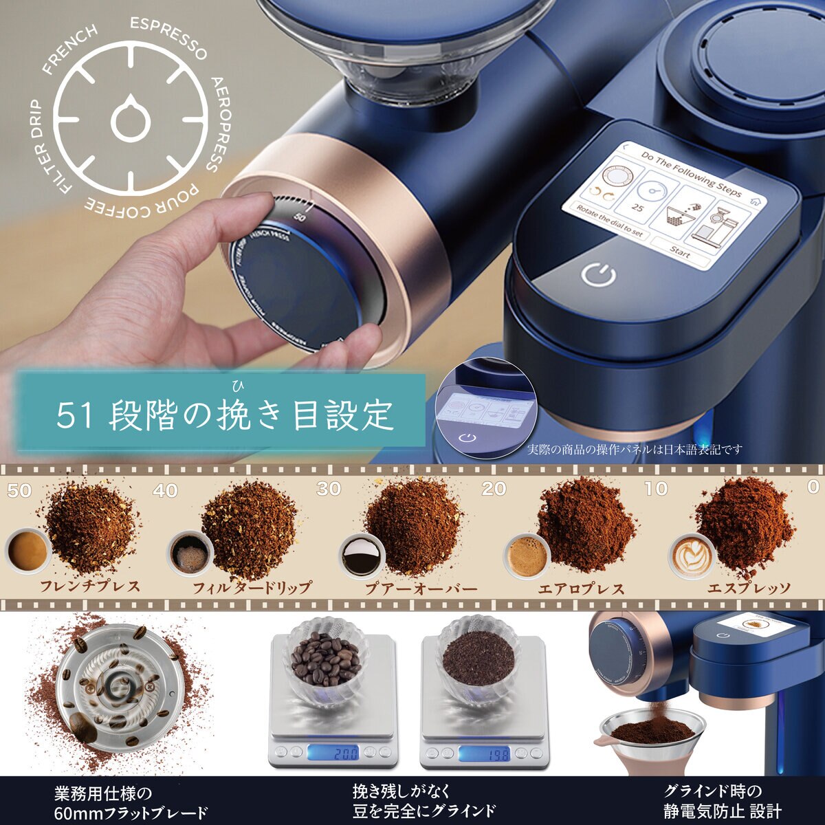GEVI 1台4役 スマート コーヒーメーカー シルバー