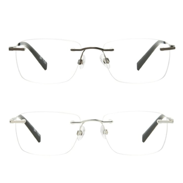 Foster Grant Reading Glasses Blue Light Cut Rectangular Rimless +2.50 2-pack