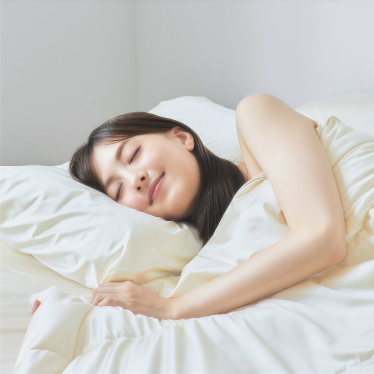 シルクタッチ ピローケース 63cm x 43cm 2枚パック ベージュ