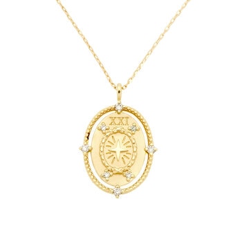 18K イエローゴールド タロットペンダント 「世界」