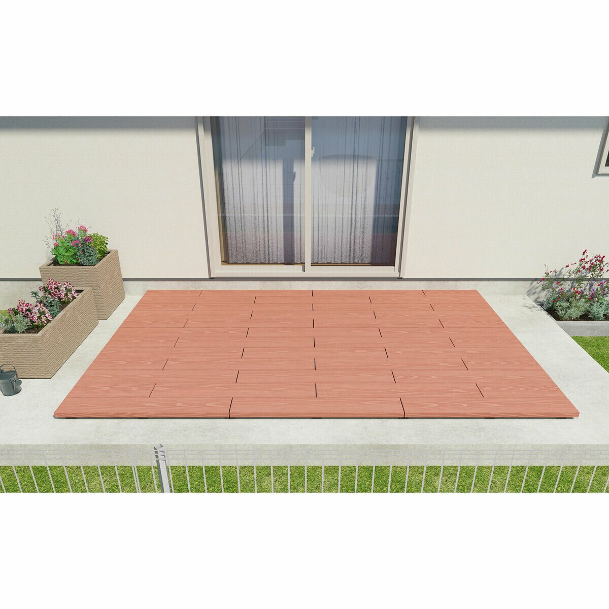 MINO　彩木デッキグラウンドGD　W2000xD900xH54mm スカーレット SC