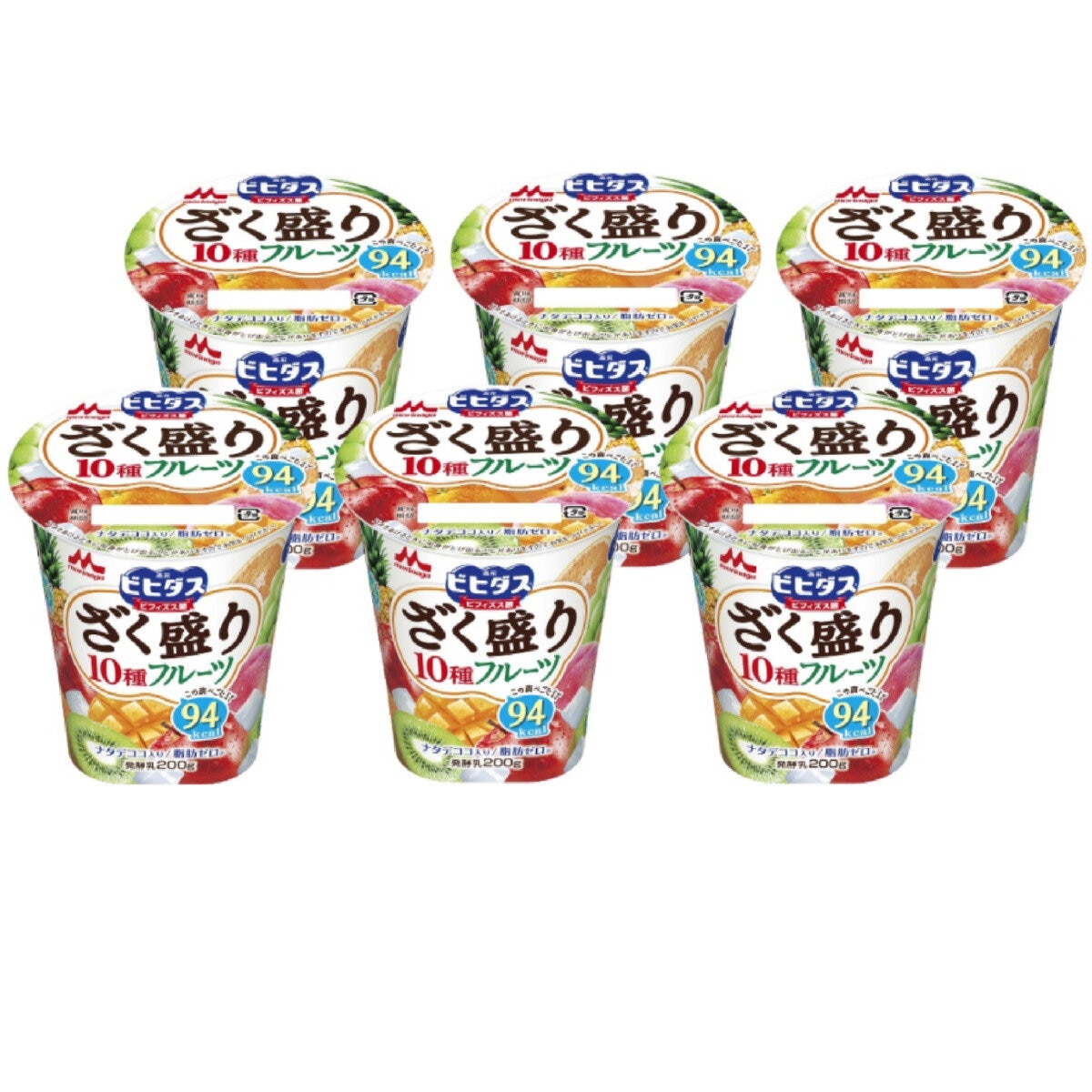 森永 ビヒダスヨーグルト ざく盛りフルーツ 200g x 6個