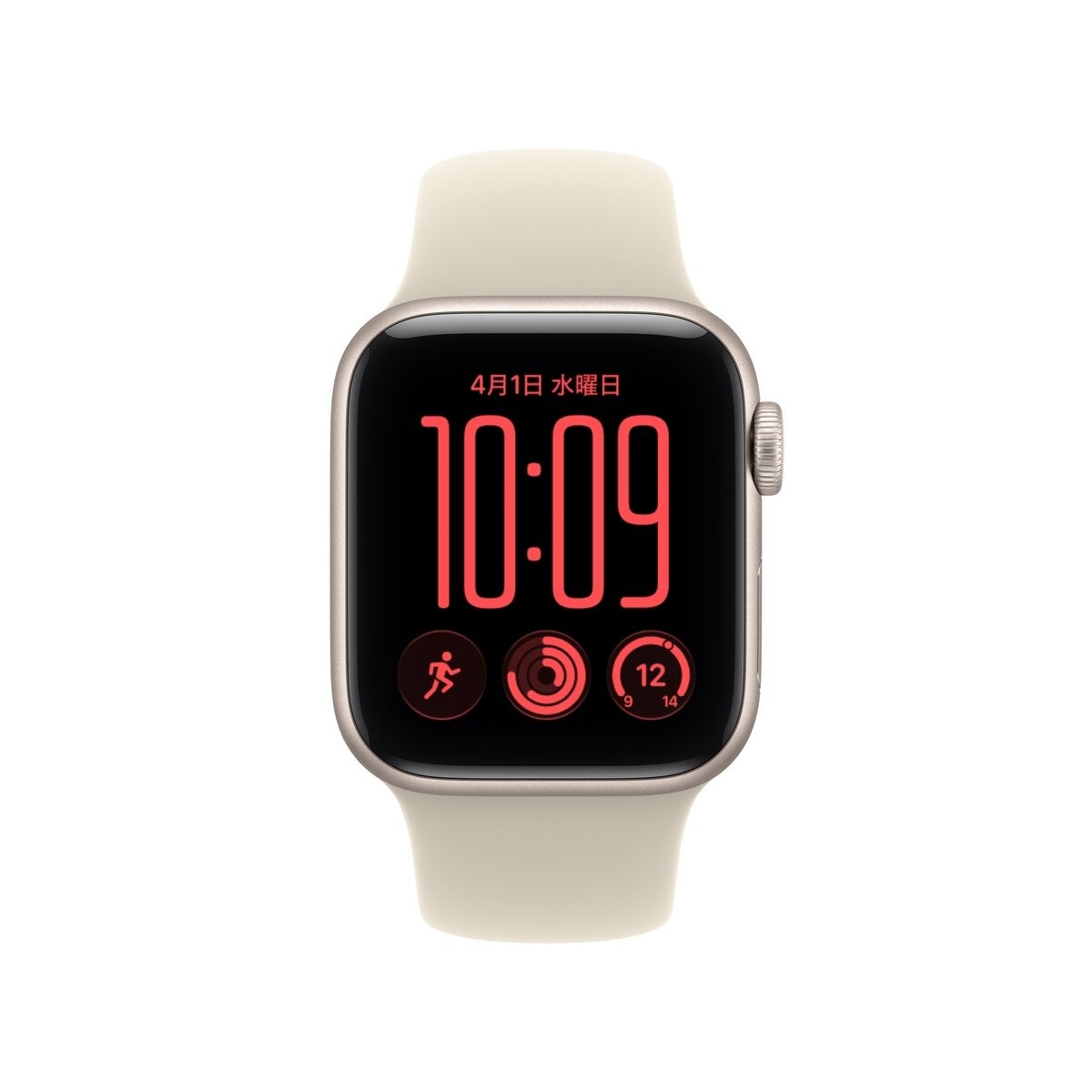 Apple Watch SE 3 GPS+Cellular 40mmスターライトアルミニウムケースとサンドスポーツバンド - S/M Apple Watch SE 3 GPS+Cellular 40mmスターライトアルミニウムケースとサンドスポーツバンド - S/M