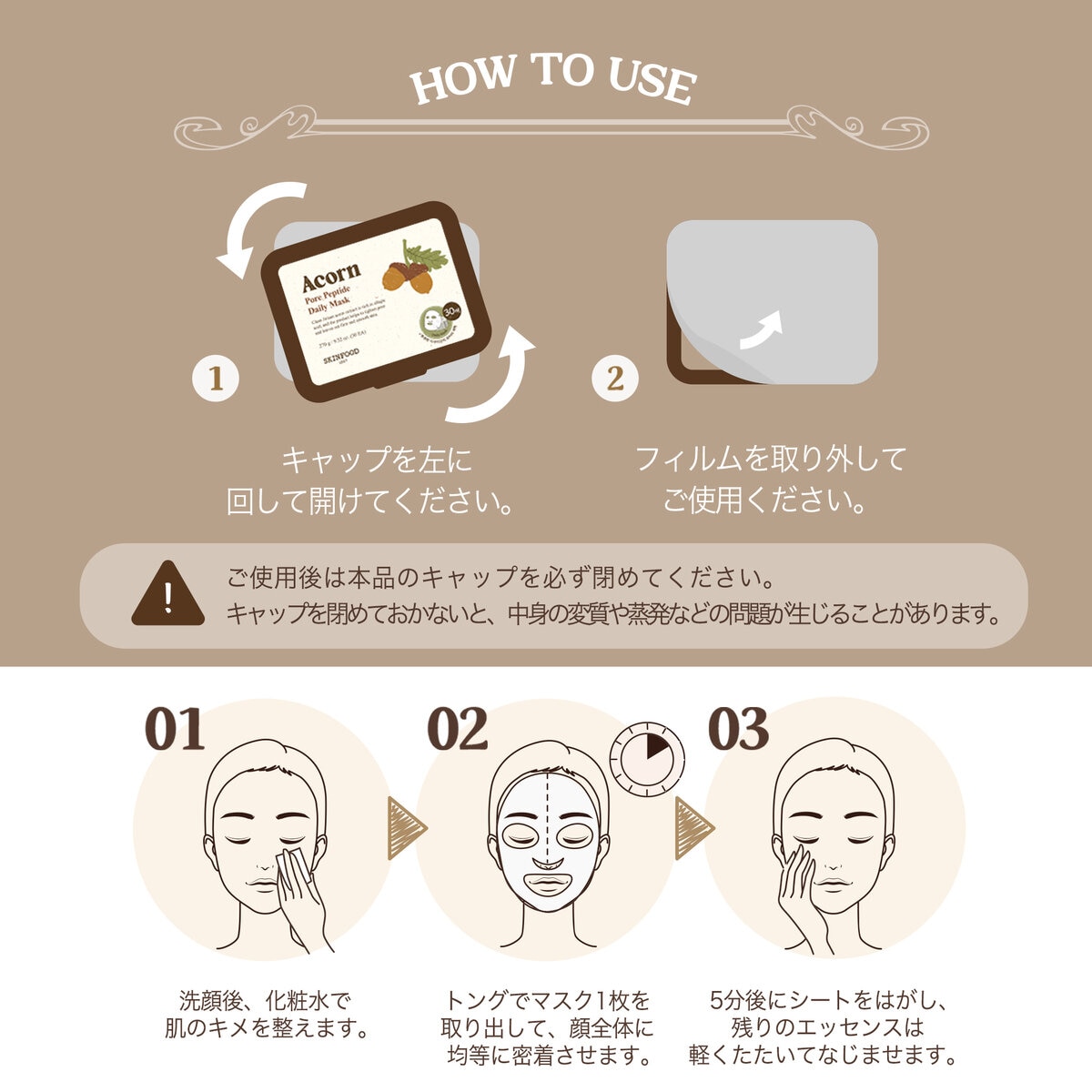 スキンフード ドングリ ポア ペプチド デイリーマスク 30枚 x 2個