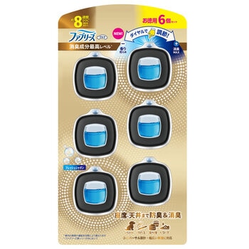 ファブリーズ 消臭芳香剤 車用 イージークリップ 消臭成分最高レベル フレッシュシャボン 2.5mLｘ6個