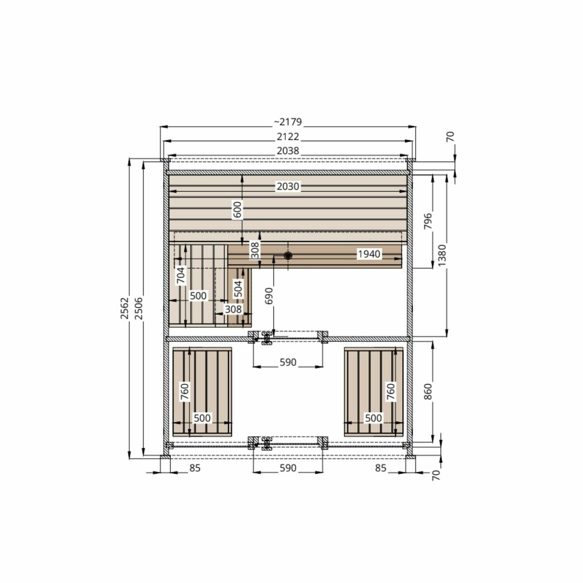 Saunature Dice Dual アウトドアサウナキャビン