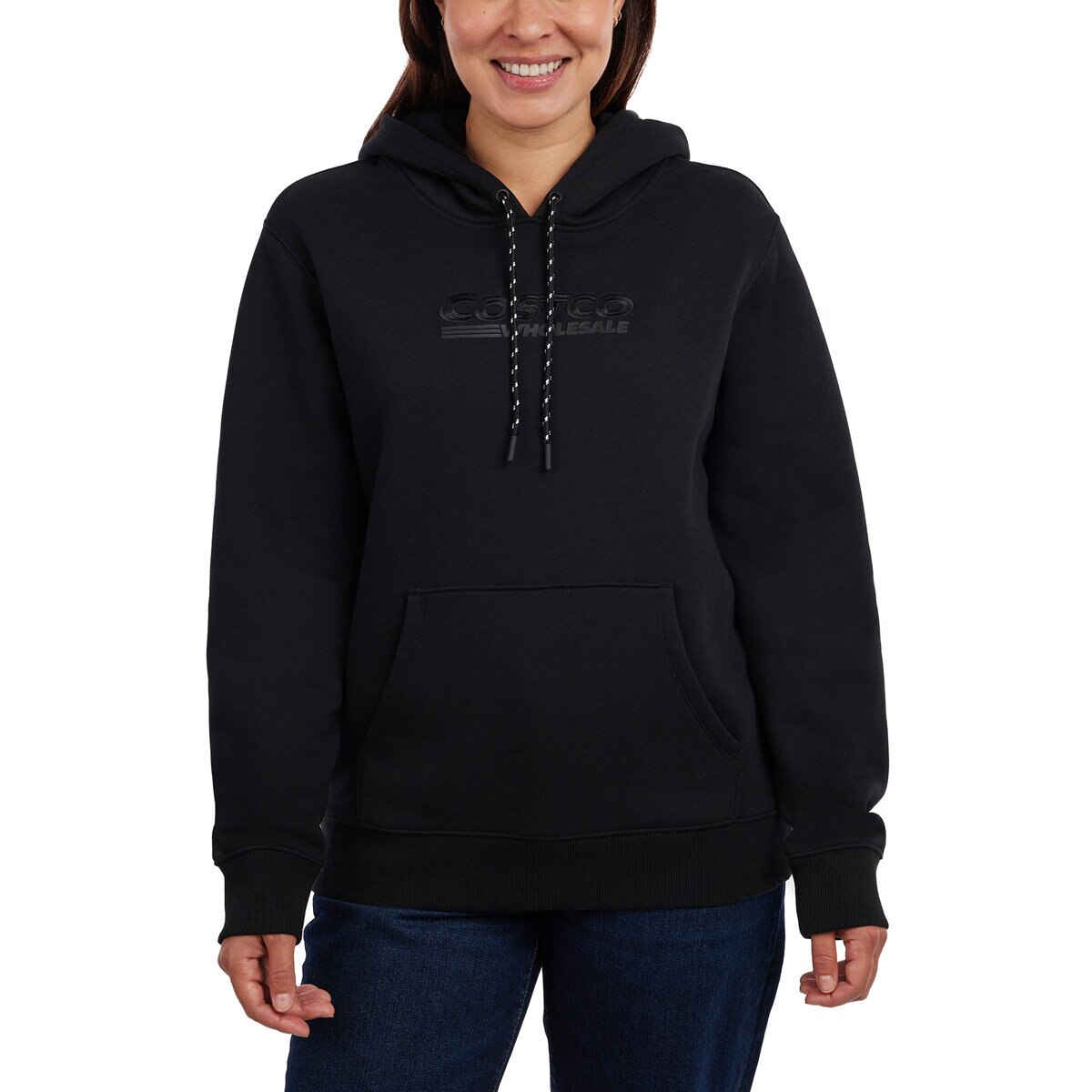 カークランドシグネチャー ユニセックス ロゴ パーカー ブラック XS/S