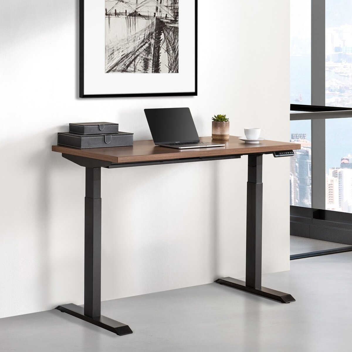 Sunjoy 電動昇降式スタンディングデスク 幅120cm x 奥行60cm Costco Japan