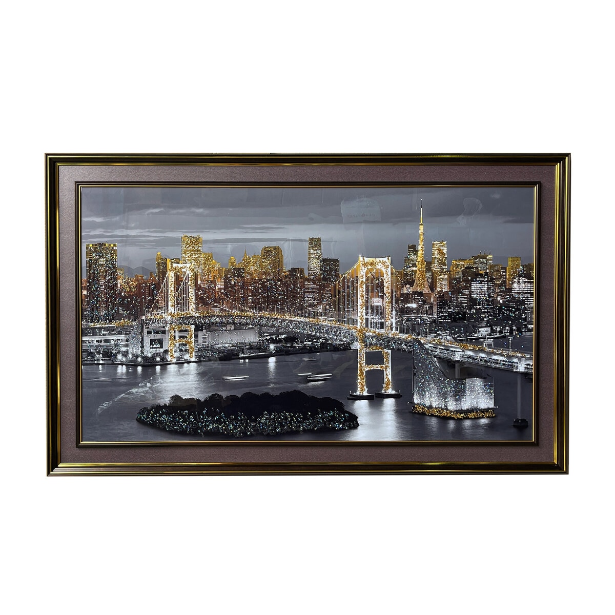 クリスタルアート レインボーブリッジ 134 x 85cm