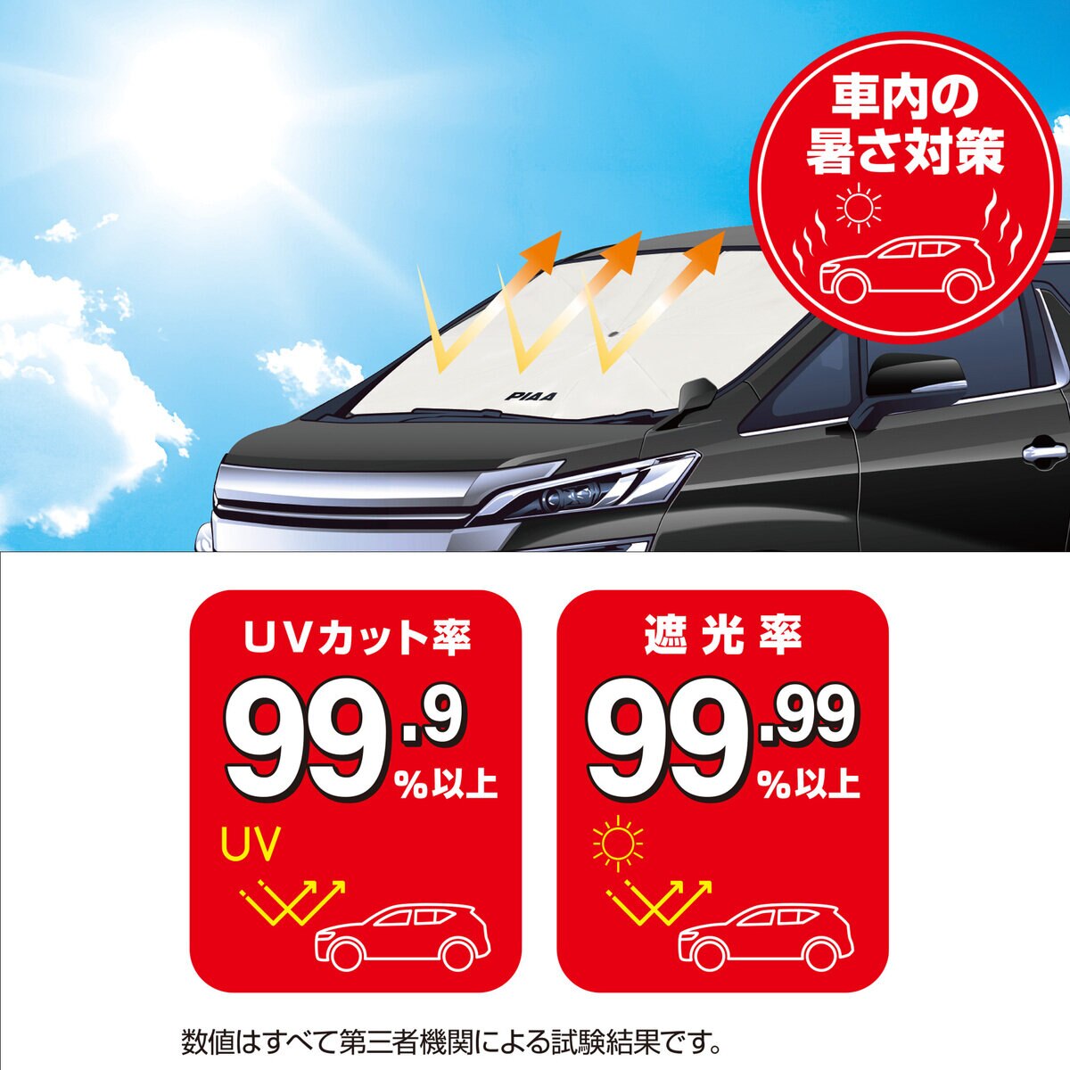PIAA クルマ用 傘式サンシェード Lサイズ