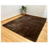 極厚フランネルラグ すべり止め付き 180cm x 230cm ブラウン