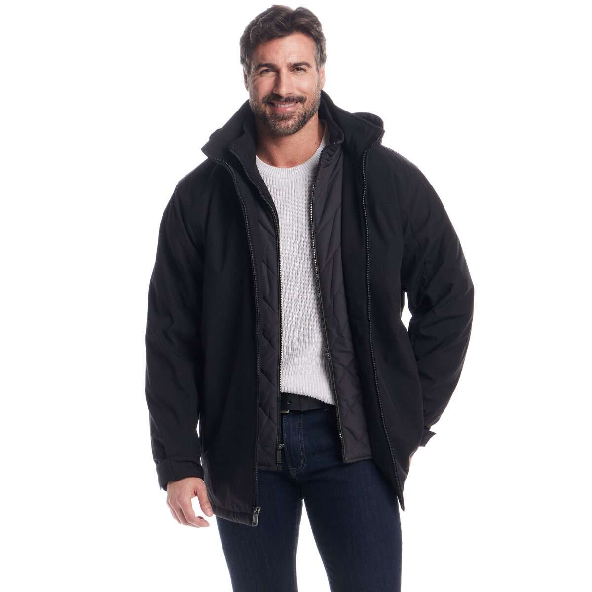 WEATHERPROOF メンズ ストレッチ ジャケット ブラック L