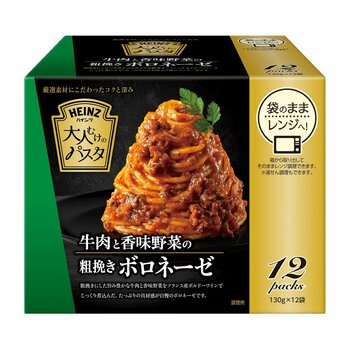 ハインツ 大人むけのパスタ牛肉と香味野菜の粗挽きボロネーゼ 12袋