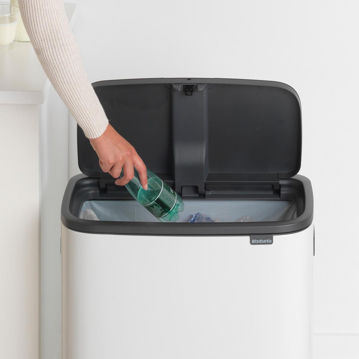 ブラバンシア Boタッチビン 60L タッチ式ごみ箱 ホワイト 223006