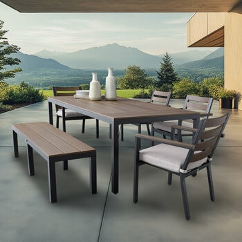 アジオ Stockholm 屋外用 ソファー & テーブル 6点セット