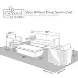グランドレジャー Vega 4ピース ソファーテーブル セット