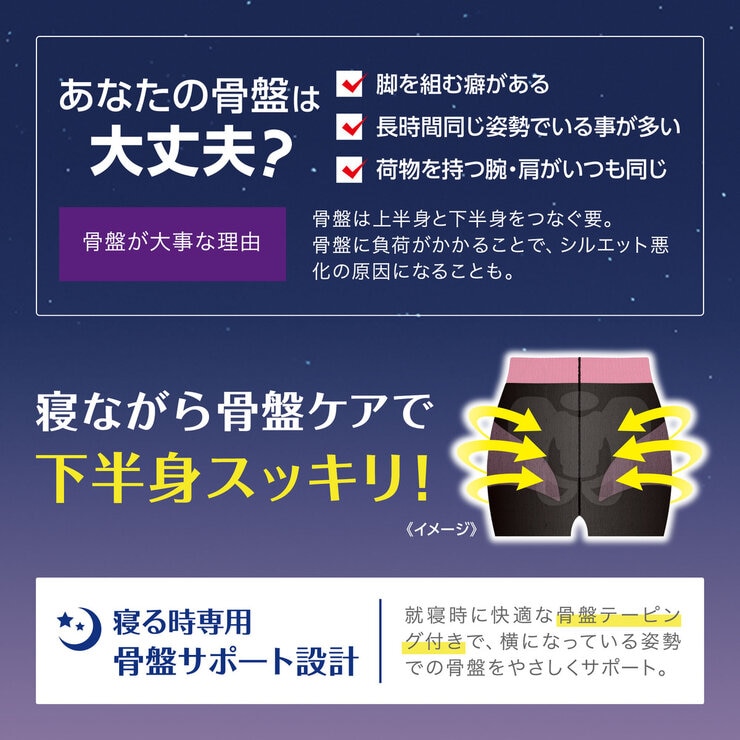 メディキュット ボディシェイプ 寝ながらスパッツ 骨盤サポート付き 2 個パック メディキュット ボディシェイプ 寝ながらスパッツ 骨盤サポート付き 2 個パック