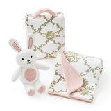 Honey Pod ベビーブランケット＆ぬいぐるみ ピンク