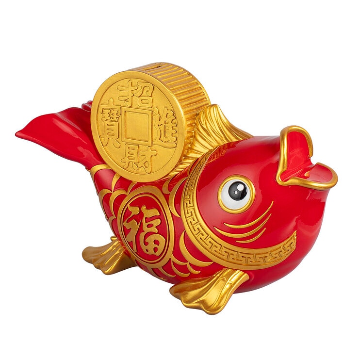 旧正月 魚型貯金箱 旧正月 魚型貯金箱