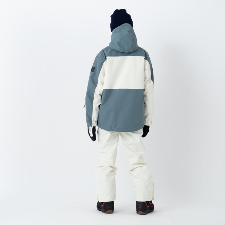 オーシャンパシフィック レディース スノージャケット クリーム / ダークグレー L