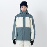 オーシャンパシフィック レディース スノージャケット クリーム / ダークグレー M