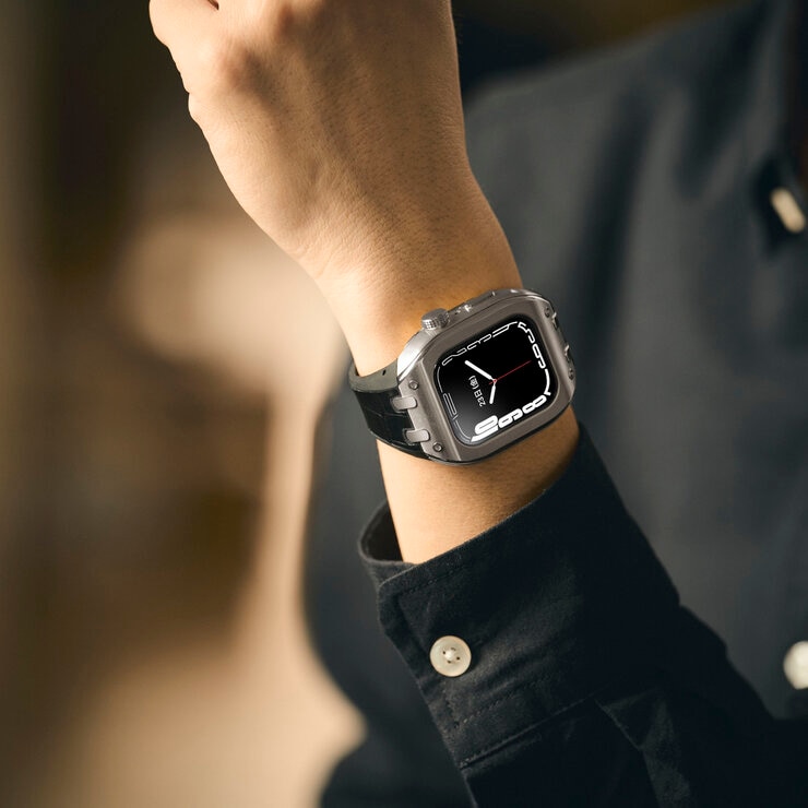 HUMBLE RICH Apple Watch Case 7/8/9対応 41mm レザー ブラック WBB0289-001 HUMBLE RICH Apple Watch Case 7/8/9対応 41mm レザー ブラック WBB0289-001